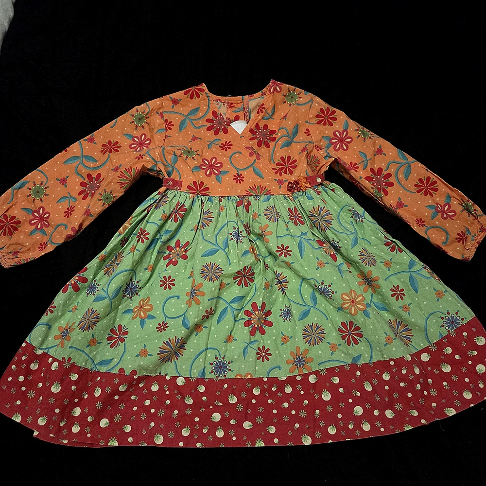 Chicken Noodle San Francisco Floral Long Sleeve Vintage Dress